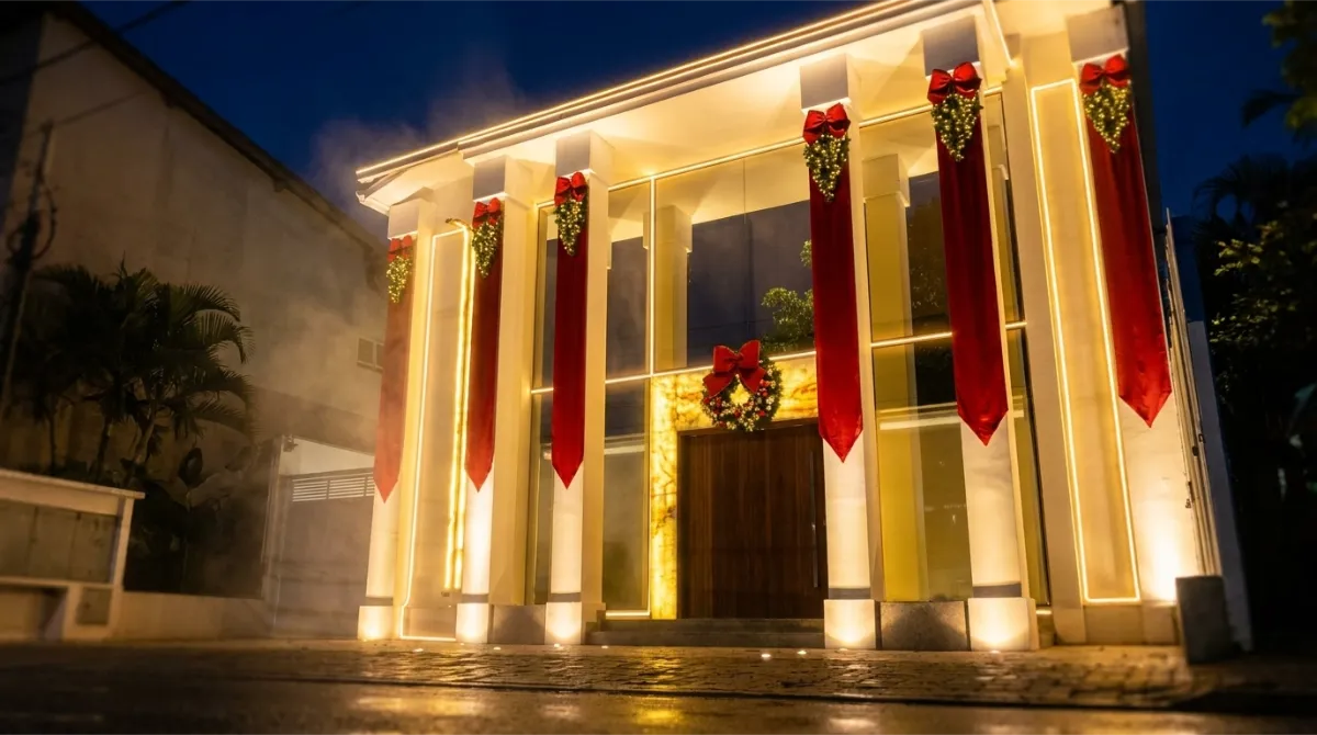 Iluminação de Natal para empresa em São Paulo, Forma & Luz