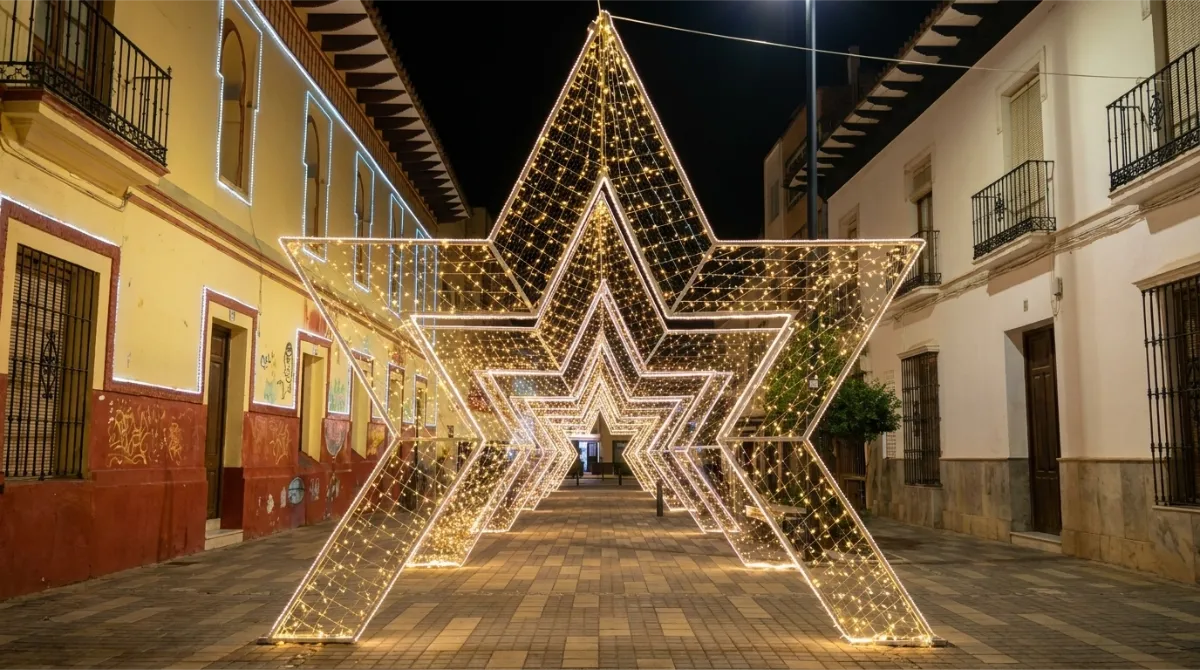 Decoração de Natal em galeria, Forma & Luz decorações corporativas